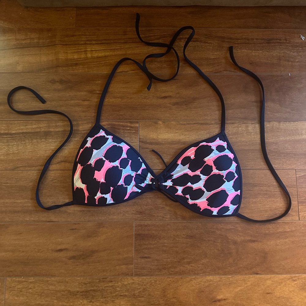 Body Glove Black and Pink Spotted Bikini Top
